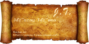 Jászay Tímea névjegykártya